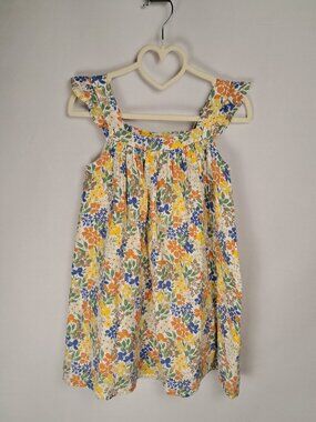 Angel Dear Girls Dress Size 5 100% Cotton Floral Sundress Cottagecore Colorful